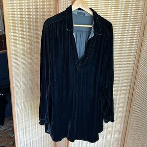 CP Shades Navy Blue Velvet Tunic